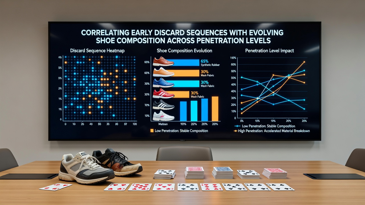 Analyse der Schuhdynamik und Discard-Korrelationen bei steigender Penetration in Blackjack