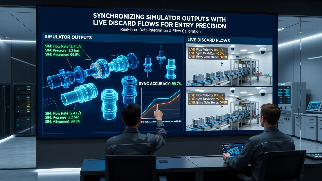 Visualisierung der Datenflüsse zwischen Simulator und Live-Discard-Tracking